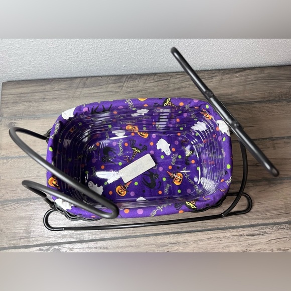 Longaberger Black Cat Basket with Purple Liner - Picture 7 of 14